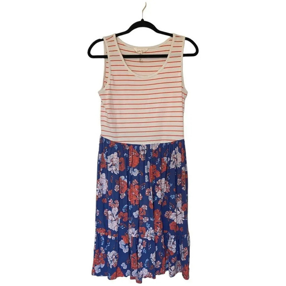 MATILDA JANE Let's Go Together Roll With It Dress Size Small Blue and Orange - Picture 2 of 6